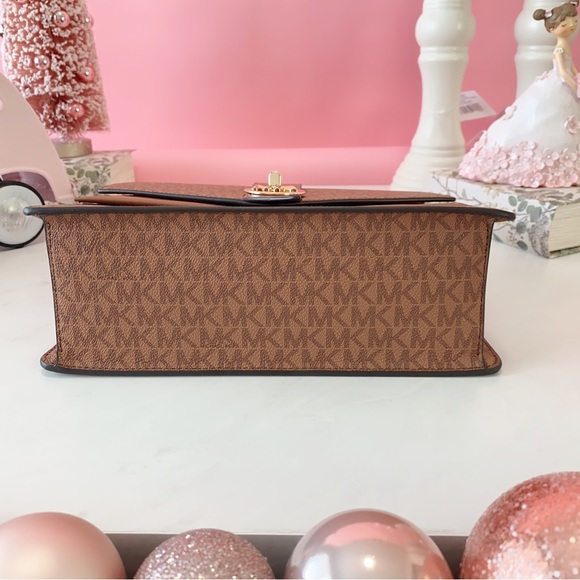 Final Sale!!! 👜 MICHAEL KORS 🌺 Greenwich Medium Logo Satchel - Picture 7 of 14